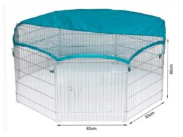 Wire Pet Playpen with waterproof polyester cloth 8 panels size 63x 60cm 06-0114 gmtpet.shop