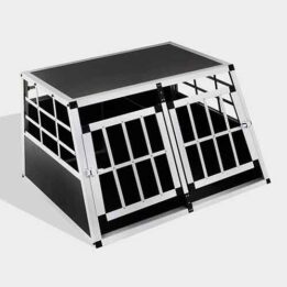 Aluminum Dog cage Small Double Door Dog cage 65a 89cm 06-0770 gmtpet.shop
