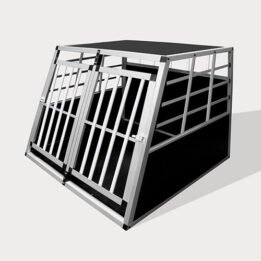 Aluminum Small Double Door Dog cage 89cm 75a 06-0772 gmtpet.shop