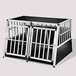 Large Double Door Dog cage With Separate board 06-0778 gmtpet.shop