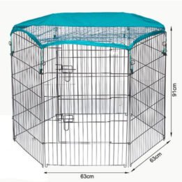 Outdoor Wire Pet Playpen with Waterproof Cloth Folable Metal Dog Playpen 63x 91cm 06-0116 gmtpet.shop