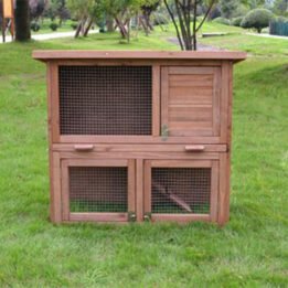 Wholesale Large Wooden Rabbit Cage Outdoor Two Layers Pet House 145x 45x 84cm 08-0027 gmtpet.shop
