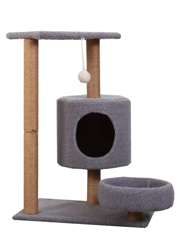 Casas de árvore para gatos de madeira: escaladores de gatos pós-escalada, colher para dormir 06-1174 gmtpet.shop