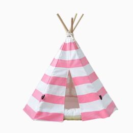 Canvas Teepee: Factory Direct Sales Pet Teepee Tent 100% Cotton 06-0943 gmtpet.shop
