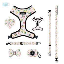 Pet harness factory new dog leash vest-style printed dog harness set small and medium-sized dog leash 109-0028 gmtpet.shop