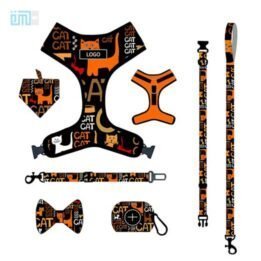 Pet harness factory new dog leash vest-style printed dog harness set small and medium-sized dog leash 109-0034 gmtpet.shop