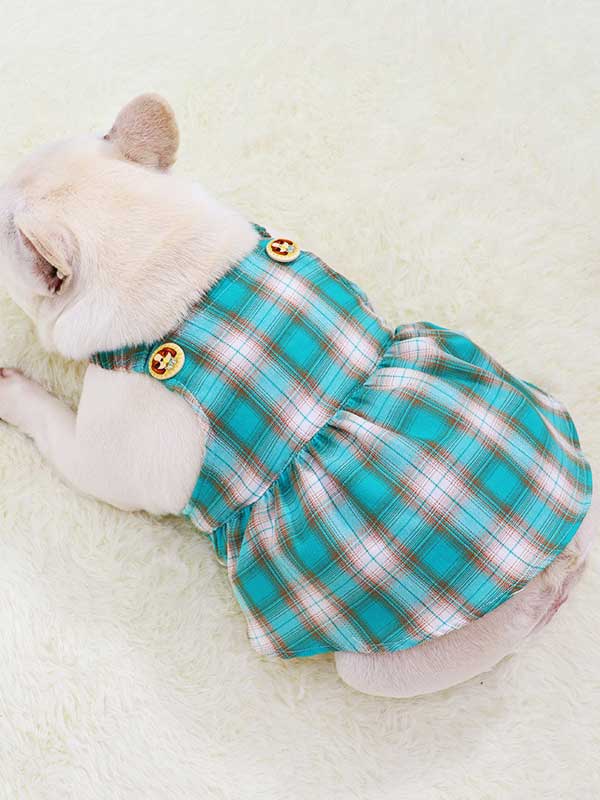 Falda corta de verano perro gordo cuerpo corto bulldog lindo perro chaleco falda 107-222044 gmtpet.shop