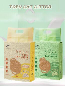 Wholesale 6L Original Green Tea Pea Residue Tofu Cat litter Mixed tofu cat litter