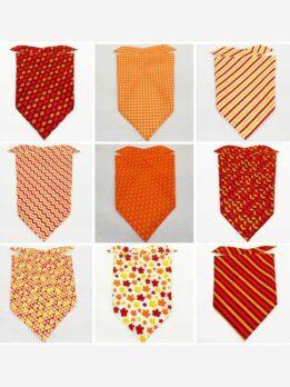 Wholesale Geometric print autumn harvest series pet triangle scarf