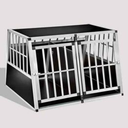 Aluminum Dog cage Large Double Door Dog cage 75a 104 06-0777 gmtpet.shop