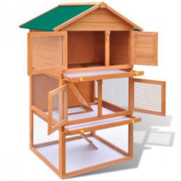 Two Layers Wooden Rabbit Cage Outdoor Pet House Large House for Rabbits Pet products factory wholesaler, OEM Manufacturer & Supplier gmtpet.shop