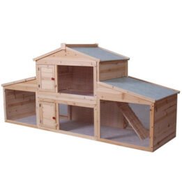 Large Wood Rabbit Cage Fir Wood Pet Hen House gmtpet.shop