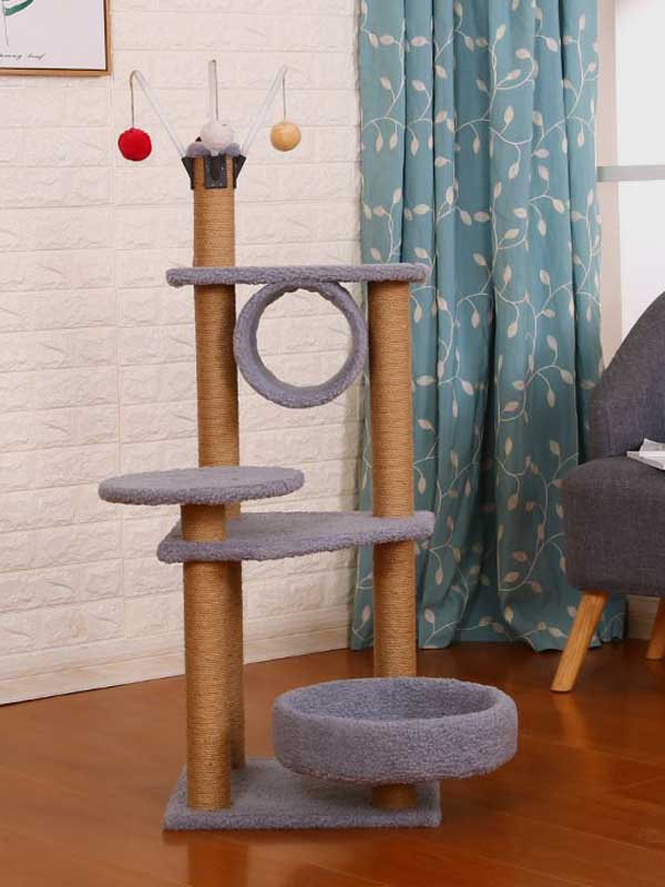 Fábrica OEM atacado estrutura de escalada para gatos Plataforma de brinquedos para animais de estimação com árvores para gatos 06-1175 gmtpet.shop