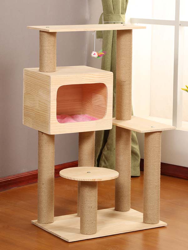 Melhor gato árvore pinho corda de cânhamo coluna escada gato casa quente brinquedo para gato 06-1165 gmtpet.shop