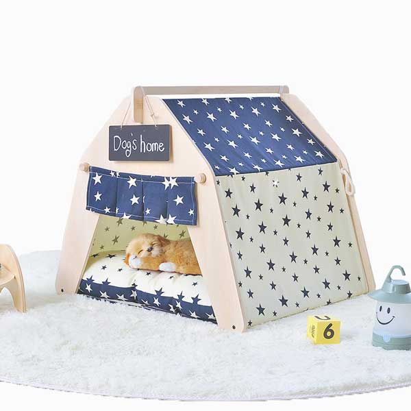 Pet Canvas Yurt Tent: Factory Direct Kennel Pet Star Tent Removable All Seasons 06-0957 Pet Tents: Pet Teepee Bed House Folding Dog Cat Tents Dog Tent outdoor pet tent