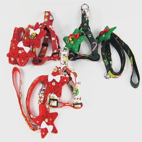 Manufacturers Wholesale Christmas New Products Dog Leashes Pet Triangle Straps Pet Supplies Pet Harness Christmas decoration (1301) christmas car accessories
