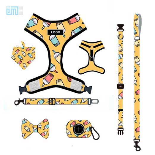 Pet harness factory new dog leash vest-style printed dog harness set small and medium-sized dog leash 109-0053 Dog Harness: Collar, Leash & Pet Harness Factory 109-0053