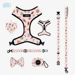 Pet harness factory new dog leash vest-style printed dog harness set small and medium-sized dog leash 109-0005 gmtpet.shop