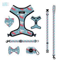 Pet harness factory new dog leash vest-style printed dog harness set small and medium-sized dog leash 109-0006 gmtpet.shop