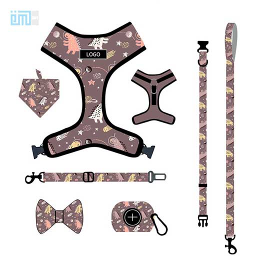 Pet harness factory new dog leash vest-style printed dog harness set small and medium-sized dog leash 109-0010 Dog Harness: Collar, Leash & Pet Harness Factory Pet harness factory new dog leash vest-style printed dog harness set small and medium-sized dog leash 109-0010