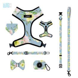 Pet harness factory new dog leash vest-style printed dog harness set small and medium-sized dog leash 109-0014 gmtpet.shop