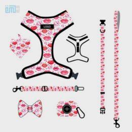 Pet harness factory new dog leash vest-style printed dog harness set small and medium-sized dog leash 109-0016 gmtpet.shop