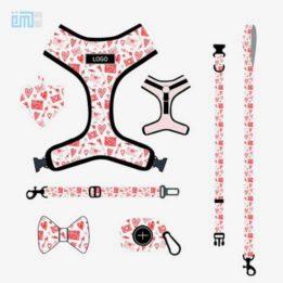 Pet harness factory new dog leash vest-style printed dog harness set small and medium-sized dog leash 109-0017 gmtpet.shop