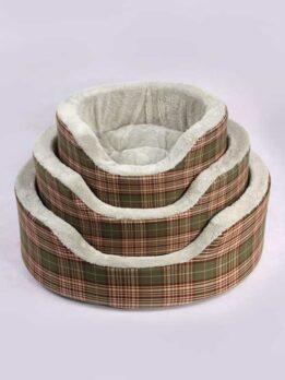 Coral velvet striped plaid simple wind upscale comfortable dog kennel sofa nest pet supplies106-33008 gmtpet.shop