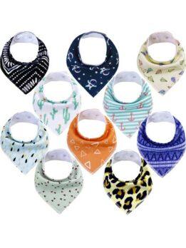 Autumn and winter baby drool napkin triangle napkin cotton printed baby eating bib baby products 118-37009 gmtpet.shop