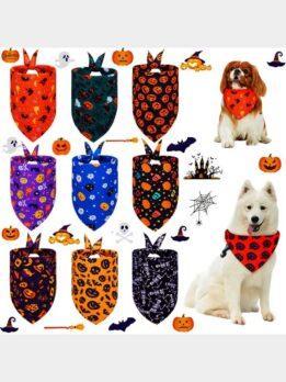 Halloween pet drool towel cat and dog scarf triangle towel pet supplies 118-37017 gmtpet.shop