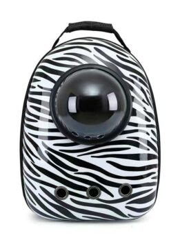 Zebra pattern upgraded side opening pet cat backpack 103-45025 gmtpet.shop