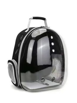 Transparent black pet cat backpack with side opening 103-45051 gmtpet.shop