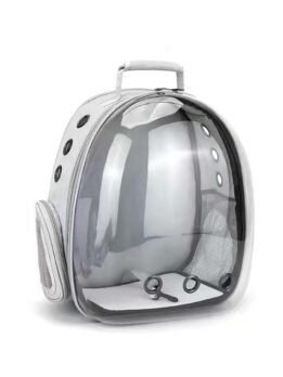 Transparent gray pet cat backpack with side opening 103-45054 gmtpet.shop