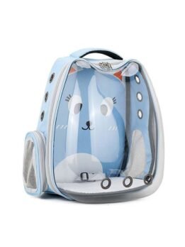Wholesae Light Blue Transparent Breathable Cat Backpack Pet Bag 103-45085